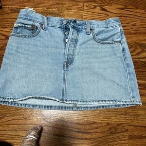 Levi's Light Blue Denim Mini Skirt